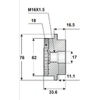 Release pulley 17x76x33.6