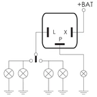 Blinker relay 3-pin, 12V