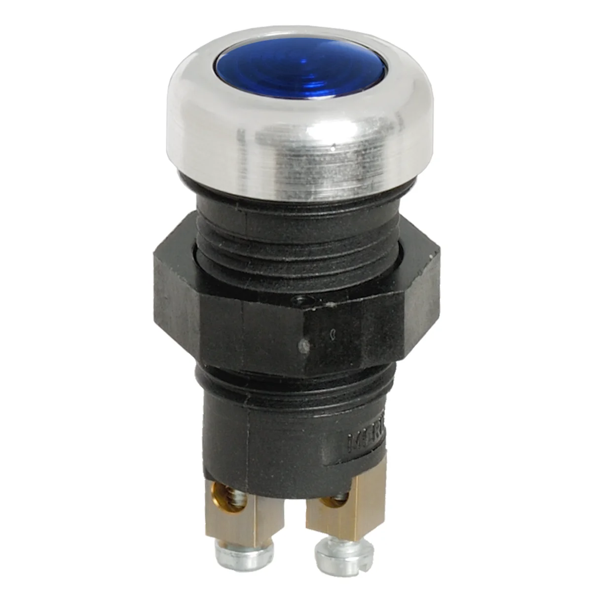 Blue indicator light, metal