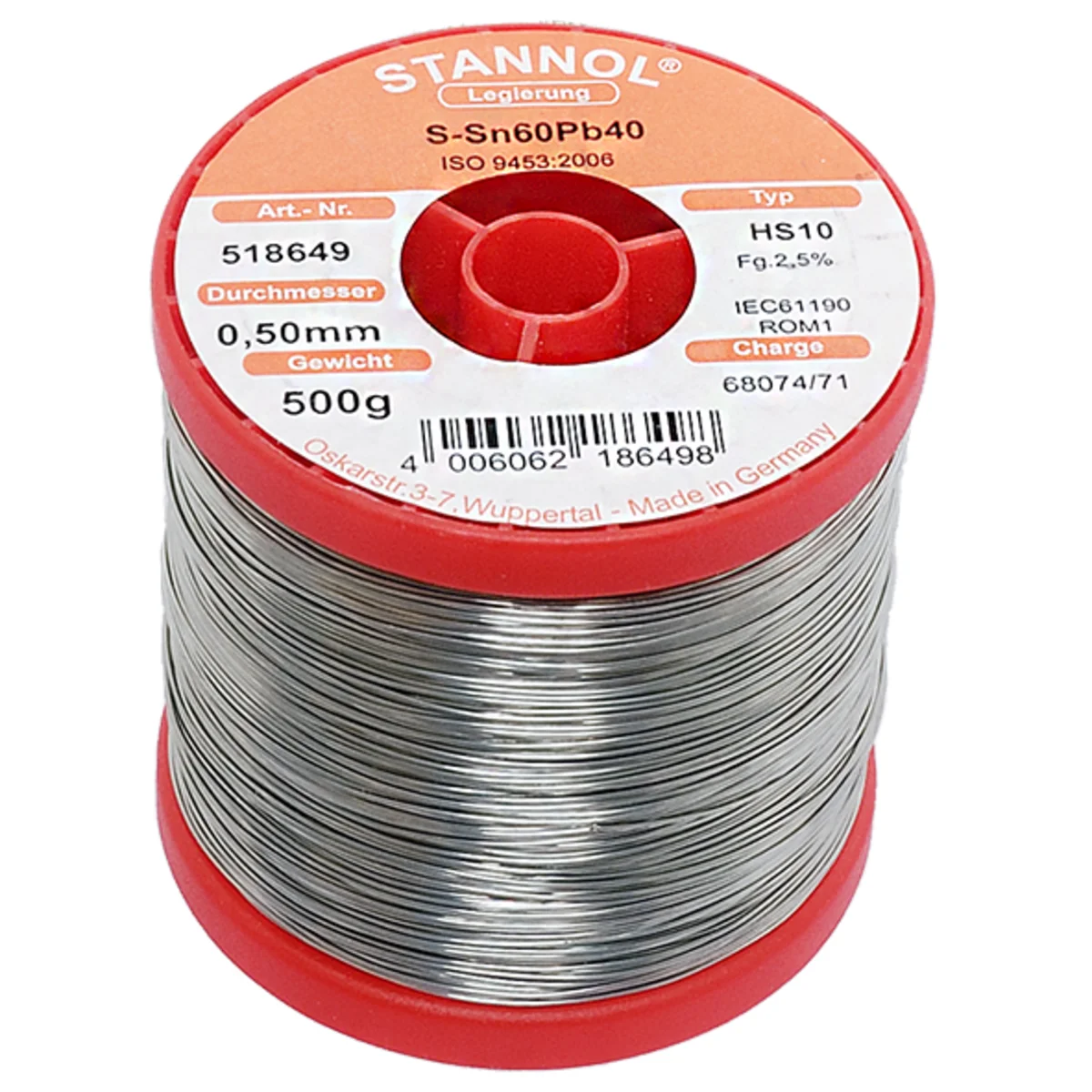 Soldering tin 0.5mm, 500 grams, 60/40