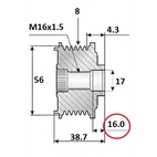 J.Deere Release pulley 8 gears.